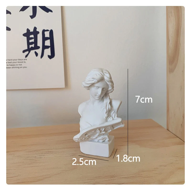 HULIANFU W&G Nordic Vase Home Decor Vase Creative Human Head Portrait Flower Vases Room Decoration Resin David Flower Vase Room Decor - Deanwangkt