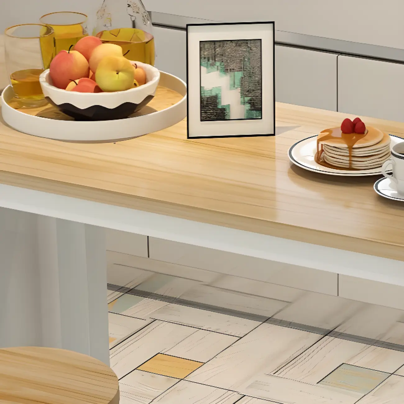 Modern Black-White Metal Structure Bar Tables