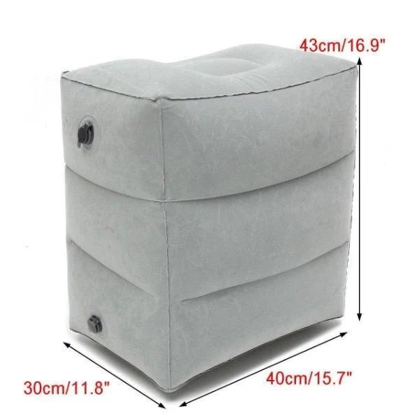 HULIANFU Useful Inflatable Portable Travel Footrest Pillow Plane Train Kids Bed Foot Rest Pad - Deanwangkt