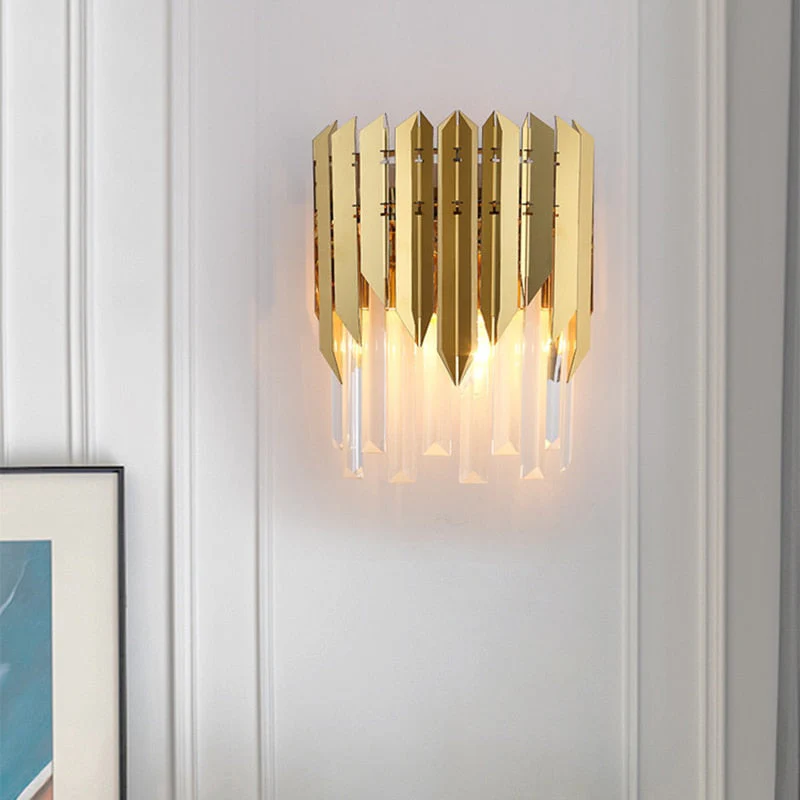 HULIANFU Luxury Modern Crystal Wall Lamps for Hotel Club Bedroom Bedside Living Room TV Background Study Wall Lights Home Decor Lighting - Deanwangkt