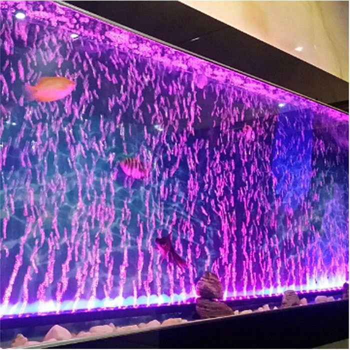 HULIANFU LED Air Bubble Light Aquarium Lamp Underwater Submersible Fish Tank Light Color Changing  Making Oxygen for Fish Tank - Deanwangkt