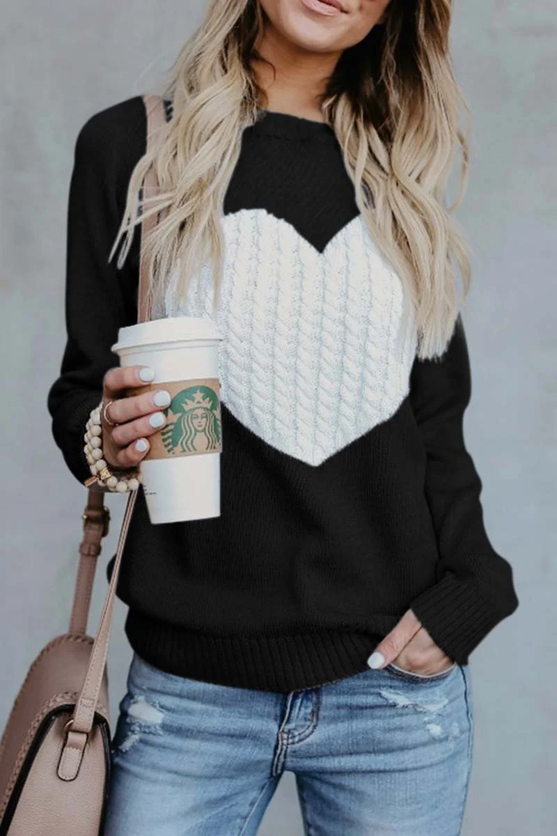 hulianfu hulianfu Heart Shaped Sweater(4 Colors) - Deanwangkt