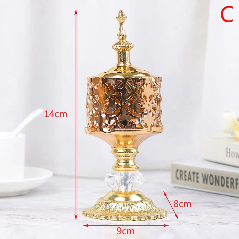 HULIANFU Middle East European Creative Lace Incense Burner Metal Craft Ornaments Incense Burner Spiritual Decor Incense Burner Arabic New - Deanwangkt