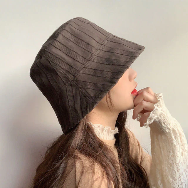 Hulianfu Bucket Hats Women Solid Simple Basic All-match Casual New Design Korean Fashion Sun Protection Streatwear Harajuku College Cozy - Deanwangkt