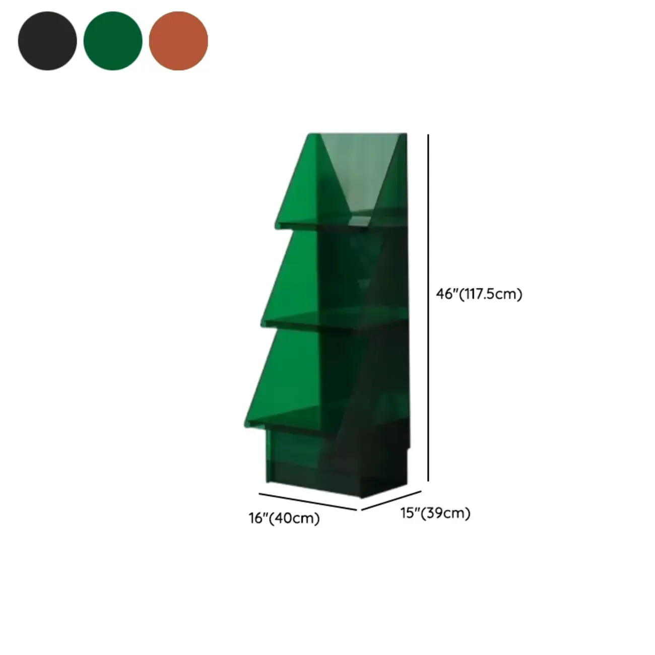 Artistic Acrylic Bookcase Vertical Stylish Display Shelf