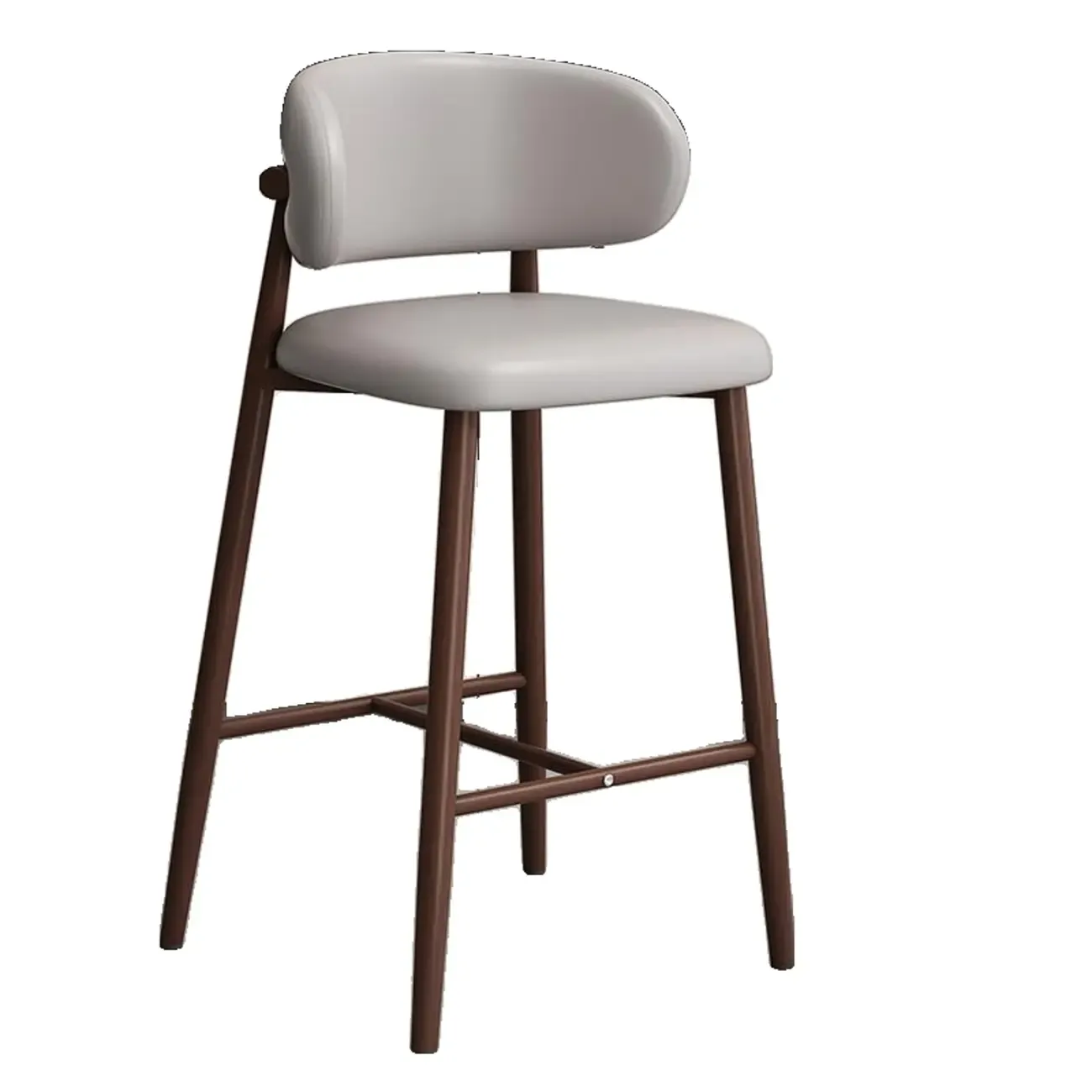 Modern Upholstered Low Back Counter Height Bar Stools