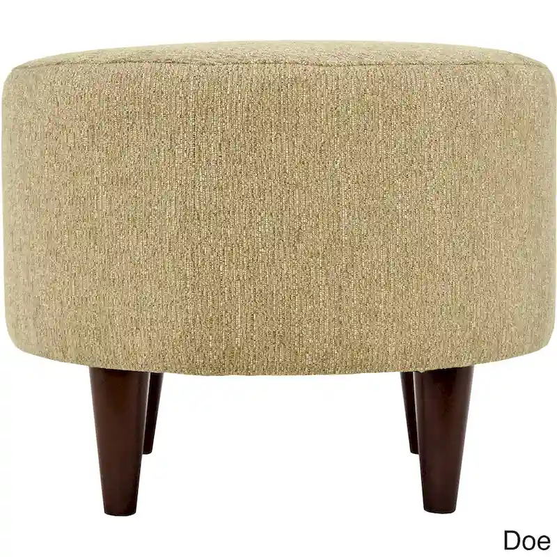 MJL Furniture Sophia Text2Olivia Round Upholstered Ottoman