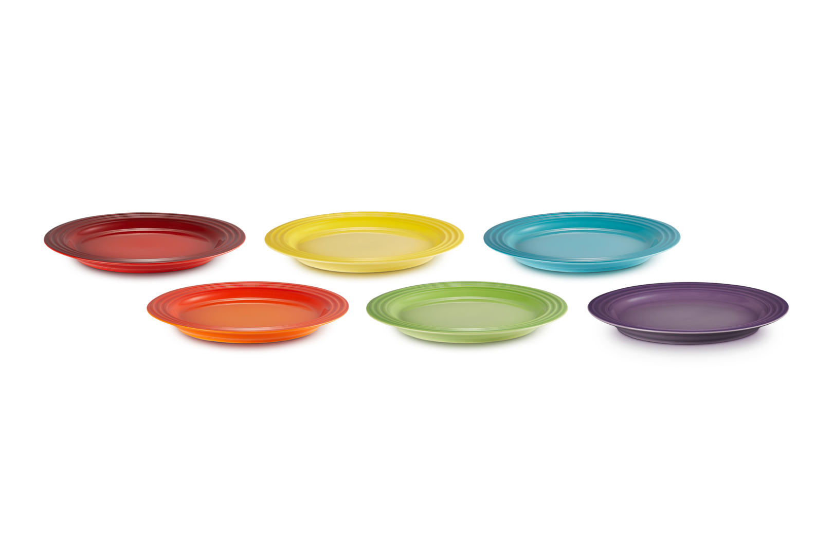 Stoneware Rainbow Set of 6 Side Plates