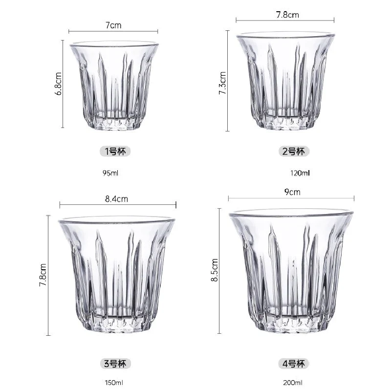 HULIANFU Nordic Espresso Coffee Glass European Cappuccino Cold Latte Latte Concentrated Cup American Ice Dirty Coffee Cup for Kitchen - Deanwangkt