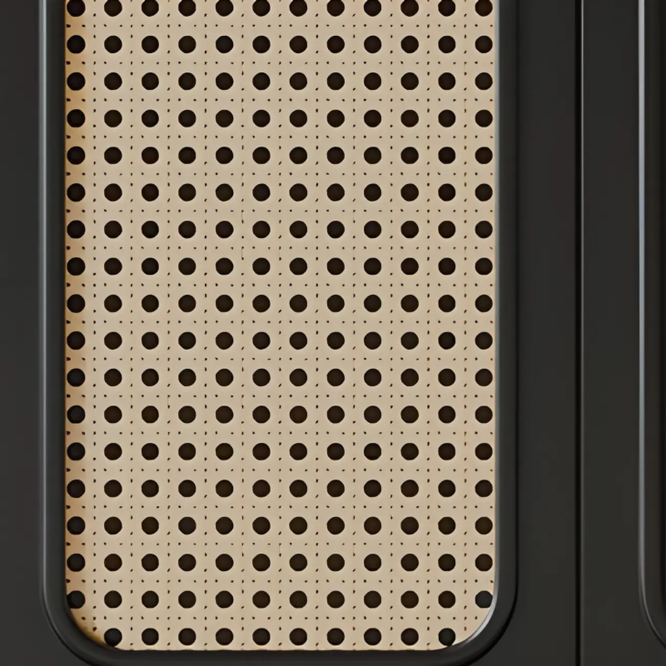 Modern Ink Wood Slab Buffet with Adjustable Shelving