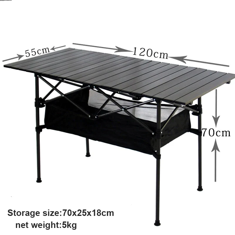 HULIANFU New Outdoor Folding Table Chair Camping Aluminium Alloy BBQ Picnic Table Waterproof Durable Folding Table Desk - Deanwangkt