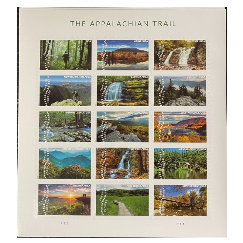 Appalachian Trail 2025, (Sheet of 15) - TWENTYSTAMPS