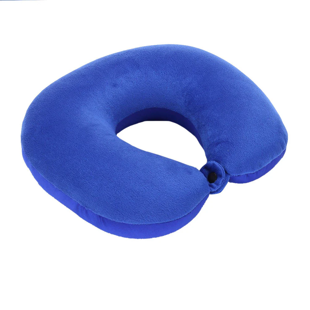 HULIANFU U-shaped Travel Pillow Plush Pillowcase for Outdoor Travel Aircraft Soft Pillow Cushion To Protect Neck and Cervical Spine - Deanwangkt