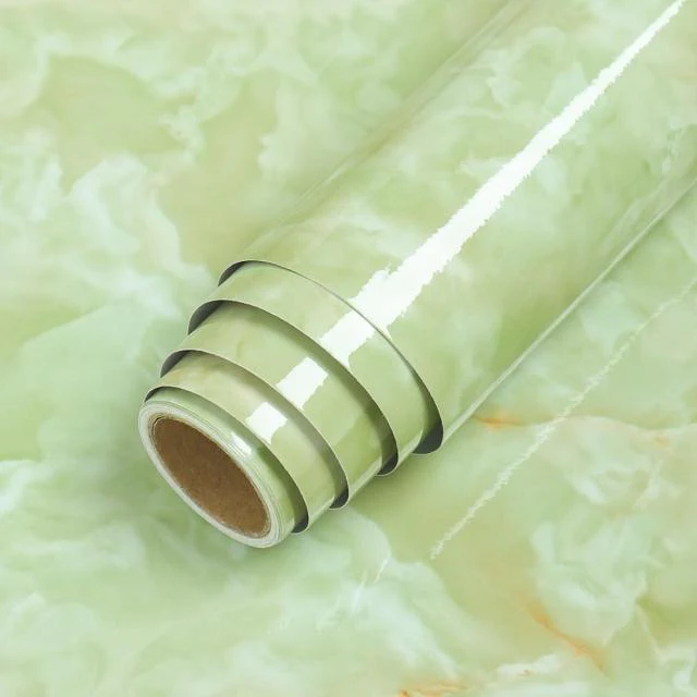 HULIANFU Wokhome Self Adhesive PVC Waterproof Oil-Proof Marble Wallpaper Contact Paper Wall Bathroom Kitchen Furniture Renovation Sticker - Deanwangkt