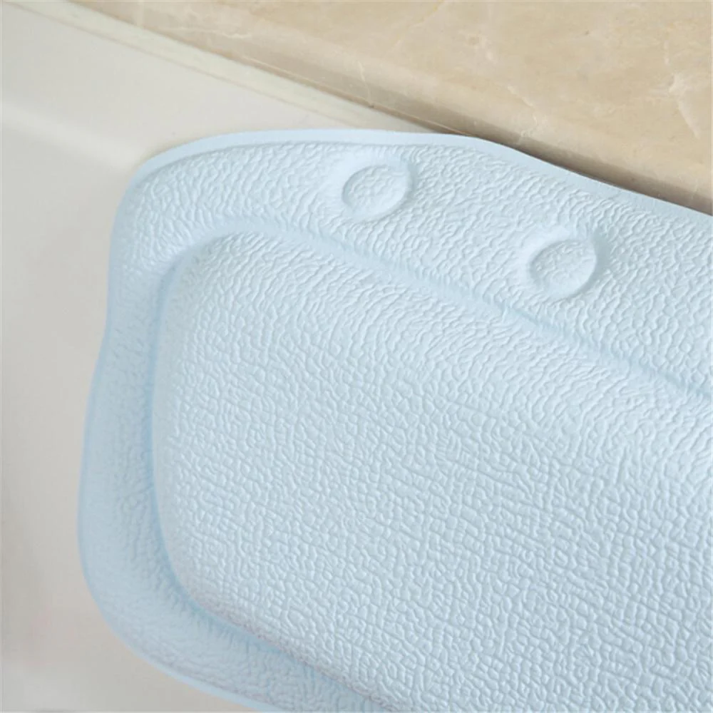 HULIANFU Soft Bathtub Pillow Headrest Waterproof PVC Bath Pillows Cushion Head Neck Rest Pillows With Suction Cups Bathroom Accessories - Deanwangkt