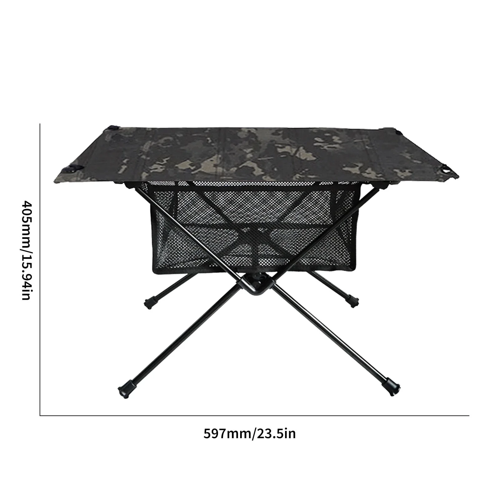 HULIANFU Outdoor Folding Table with Net Pocket Portable Foldable Aluminum Alloy Desk for Picnic Camping Garden Barbecue Desk Table - Deanwangkt