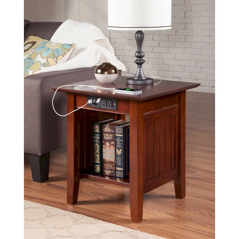 AFI Nantucket End Table with Built-in Charger