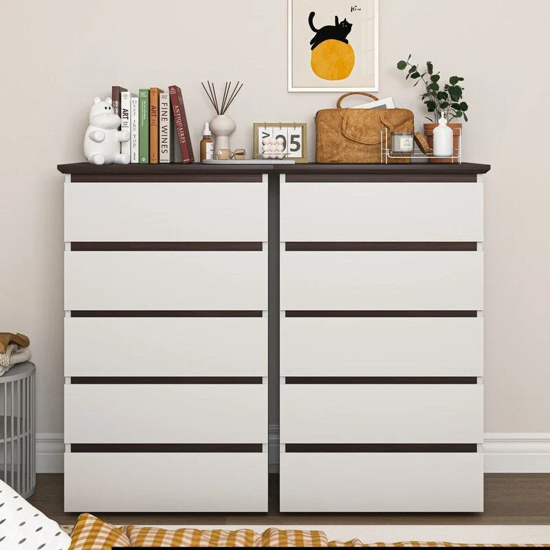 One Modern 5-Drawer Storage Chest Dresser Drawer