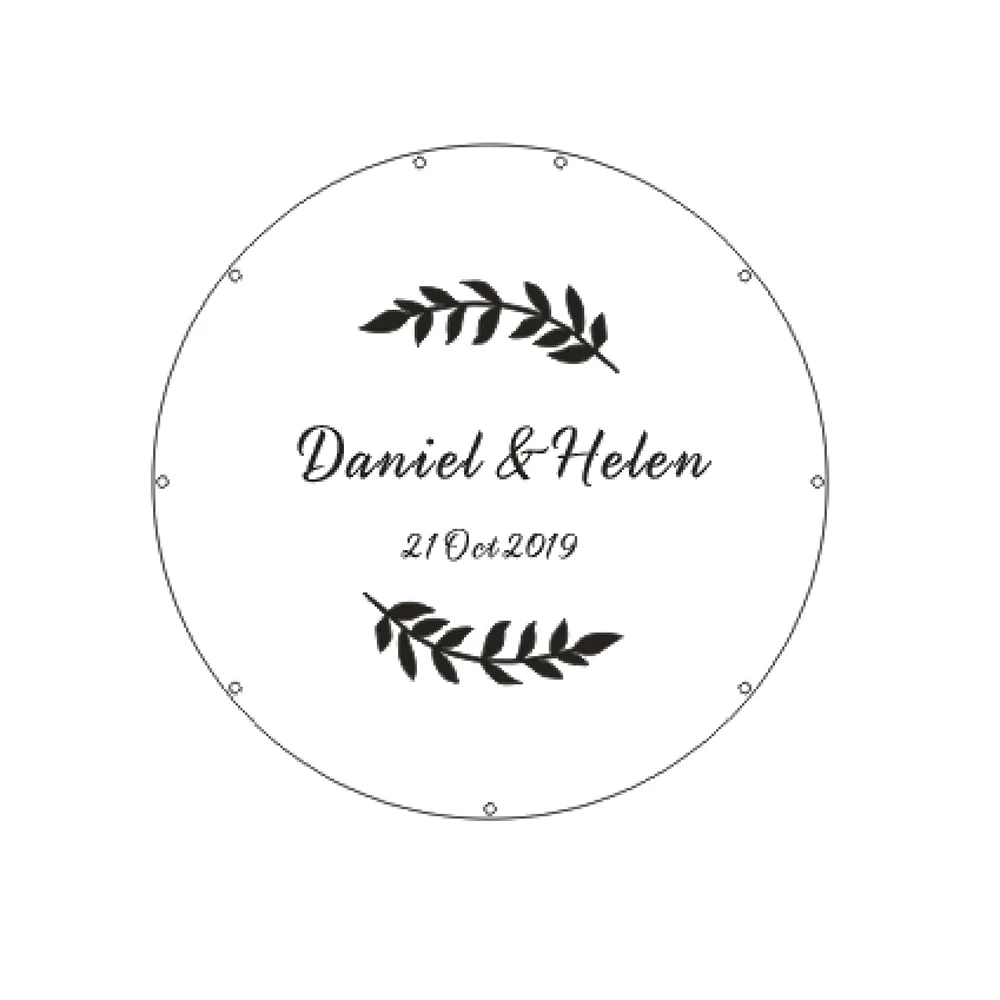 HULIANFU Personalized Acrylic round wedding guest book alternative,Acrylic drop top,Circle wood wedding guest book,wedding name sign, - Deanwangkt