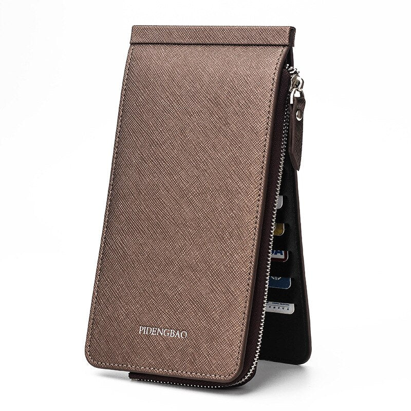 HULIANFU Multifunctional Long Wallet Card package Natural Resin Material Electroplated Metal Zipper High Quality Waterproof Wallet - Deanwangkt