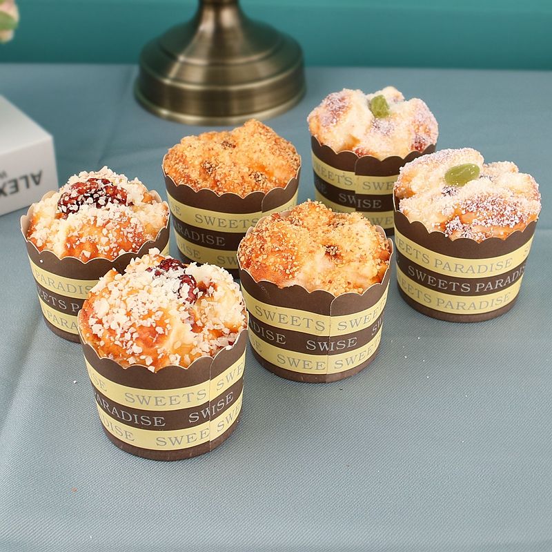 HULIANFU Simulation Cake Artificial Bread Cake Home Decoration Display Wedding Sweet Decortion 6pcs - Deanwangkt