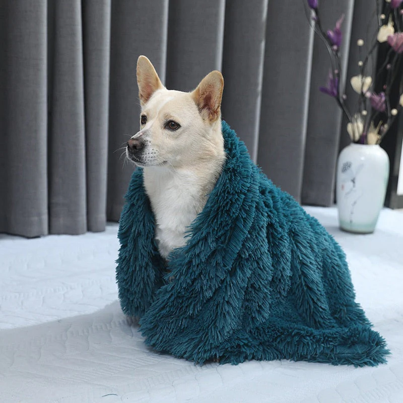 HULIANFU Soft Long Plush Pet Blanket Multi-Use Mat Sofa Cover Comfortable Warming Shag Blankets for Puppy Dog and Cats - Deanwangkt