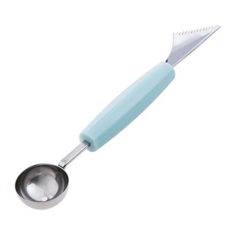 HULIANFU Kitchen Accessories Dual-head Stainless Steel Carving Knife Fruit Watermelon Ice Cream Baller Scoop Stacks Spoon Home gadgets - Deanwangkt
