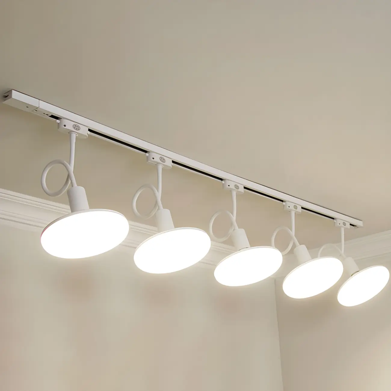 5-Light Modern LED Track Lighting with Adjustable Head