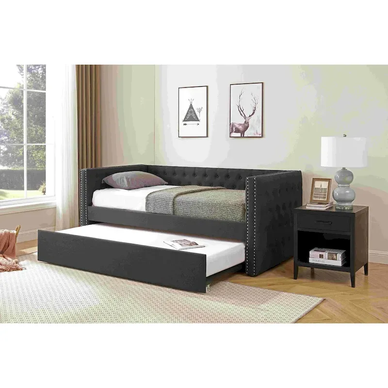 Upholstered Daybed With Drawers