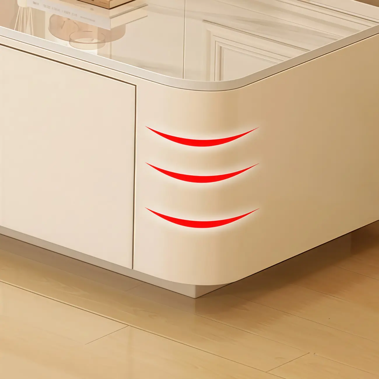 63 Sintered Stone Top Long TV Stand with Cable Management