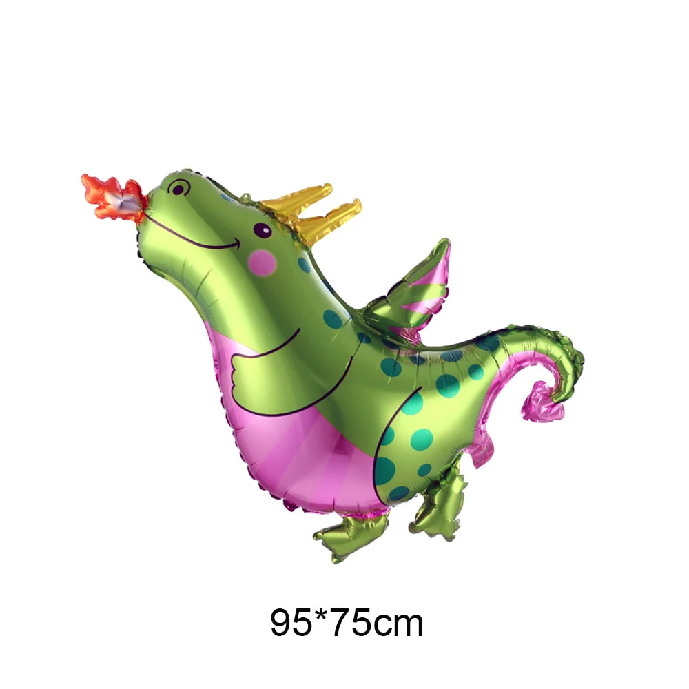 HULIANFU Large 4D Walking Dinosaur Foil Balloons Jungle Animal Boys Birthday Party Decors Jurassic  Standind Dragon Kids Toys Air Globos - Deanwangkt