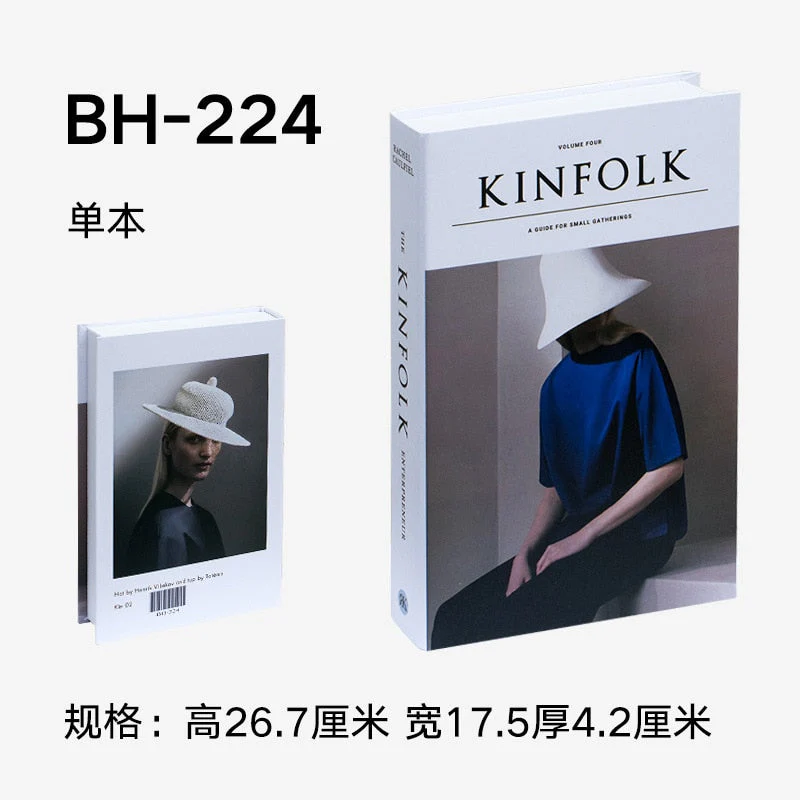HULIANFU Ins Fashion Fake Books for Decoration Home Decor Coffee Table Book Simulation Prop Book Model Hotel Room Unopenable Box Book - Deanwangkt