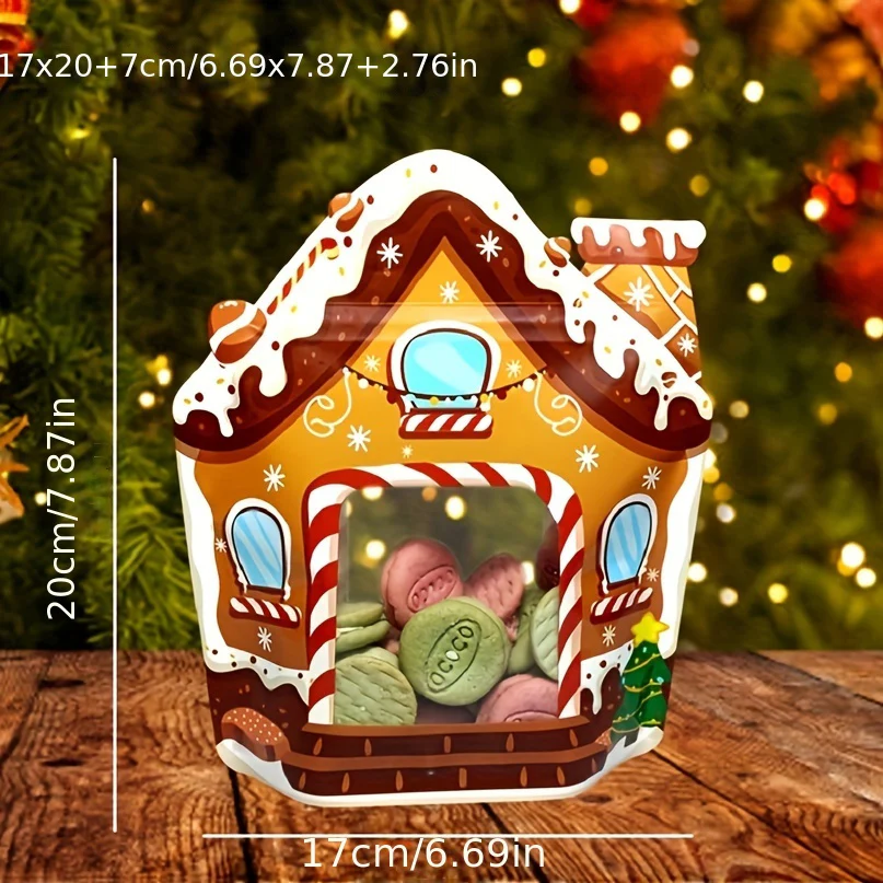Christmas Treat Bags Set - 25/50pcs Cute Cartoon Self-Sealing Gift Bags for Snacks, Candy & Cookies - Perfect for Holiday Parties & Baking Essentials - Deanwangkt