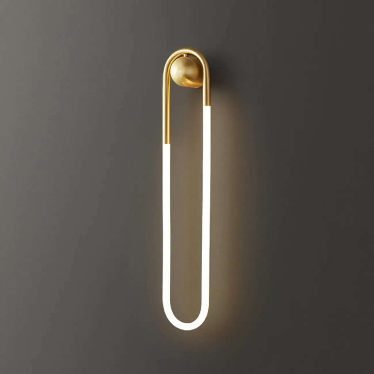 Modern Gold LED Oval Vanity Wall Light
