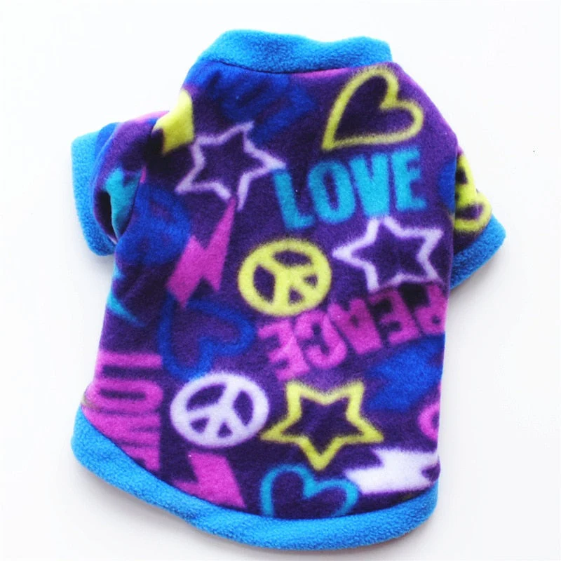 HULIANFU Warm Fleece Pet Dog Clothes Cute Skull Printed Pet Coat Puppy Dogs Shirt Jacket French Bulldog Pullover Camouflage Dog Clothing - Deanwangkt