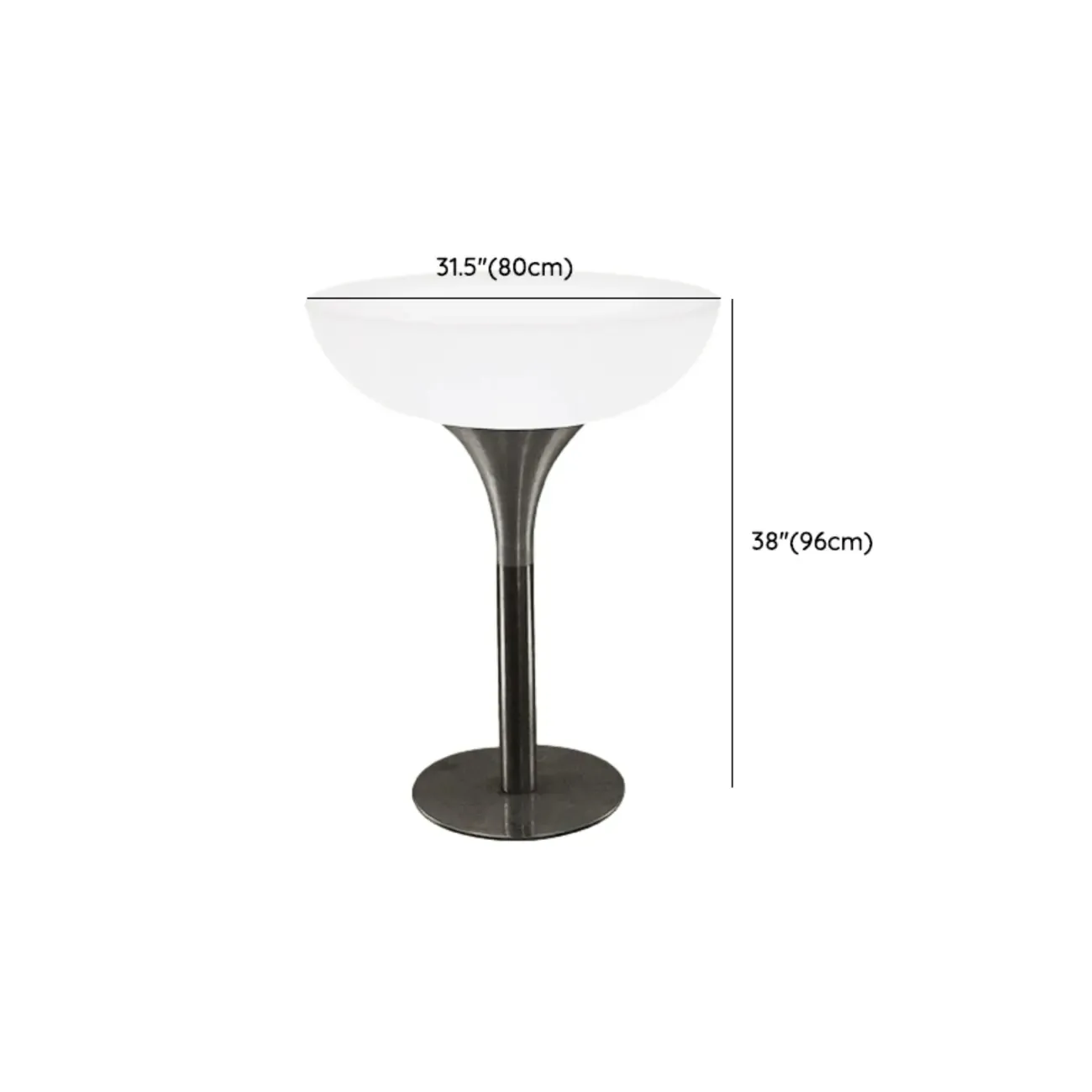 Modern Lighting White Acrylic Silver Metal Bar Tables