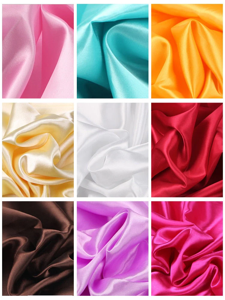 HULIANFU Satin Fabric Eight-heddle Imitation Silk Cloth 17 Colors Gift Box Lining Background Cloth Handmade DIY Accessories - Deanwangkt