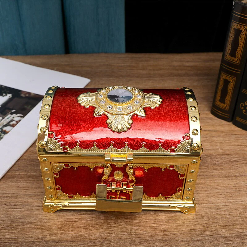 HULIANFU Luxury Golden Double Layers Jewelry Organizer Metal Storage Box Desk Makeup Organizers Box With Drawer Gift For Girl Friend.Z223 - Deanwangkt