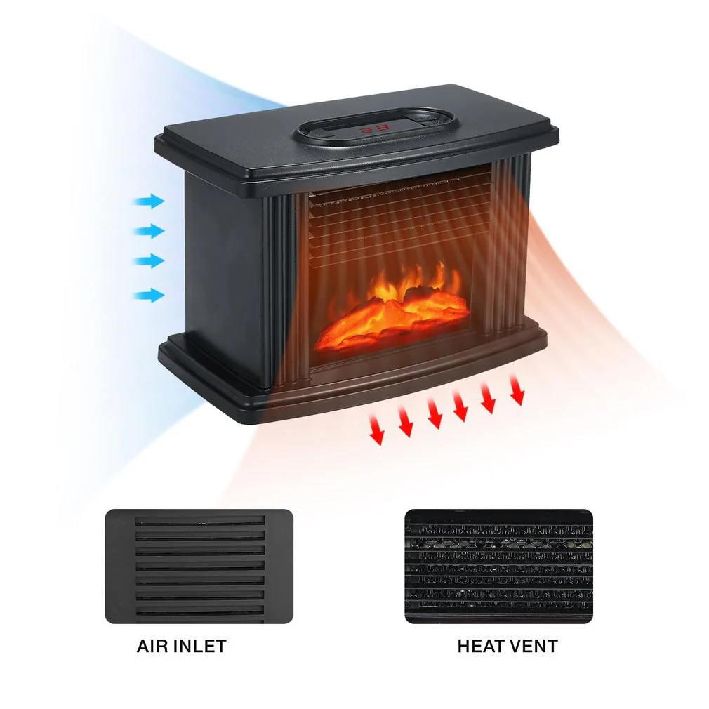 HULIANFU Portable 220V Electric Heater Mini Fan Heater Desktop Household Portable Heating Stove Radiator Warmer Machine for Winter 1000W - Deanwangkt