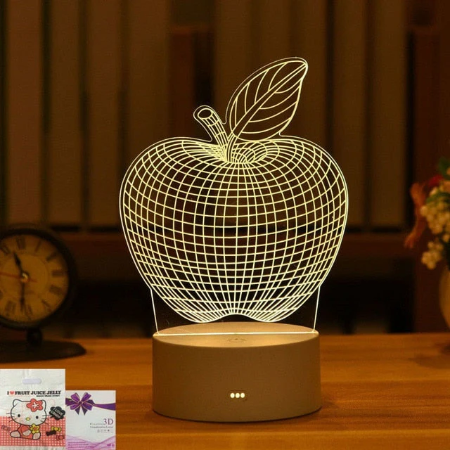 HULIANFU Romantic Love 3D Acrylic Led Lamp for Home Children Night Light Table Lamp Birthday Party Decor Valentine Day Bedside Lamp - Deanwangkt