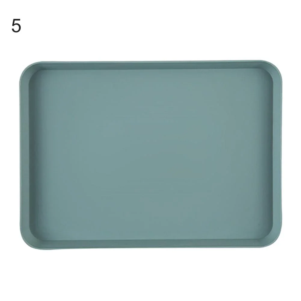 HULIANFU Nordic Simple Rectangular Fruit Dessert Plastic Storage Tray Kitchen Supplies Fruit Plate Restaurant Hotel Bread Pans Tray - Deanwangkt