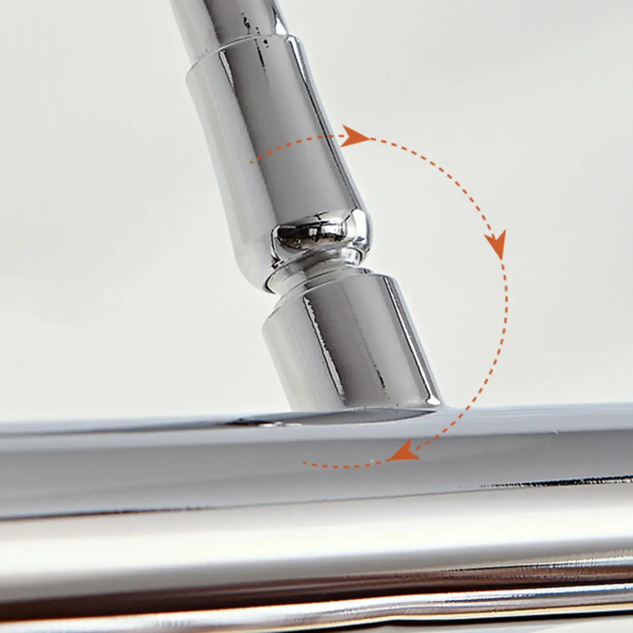 Modern Silver Metal tubular LED Wall Lamp with Angled Arm