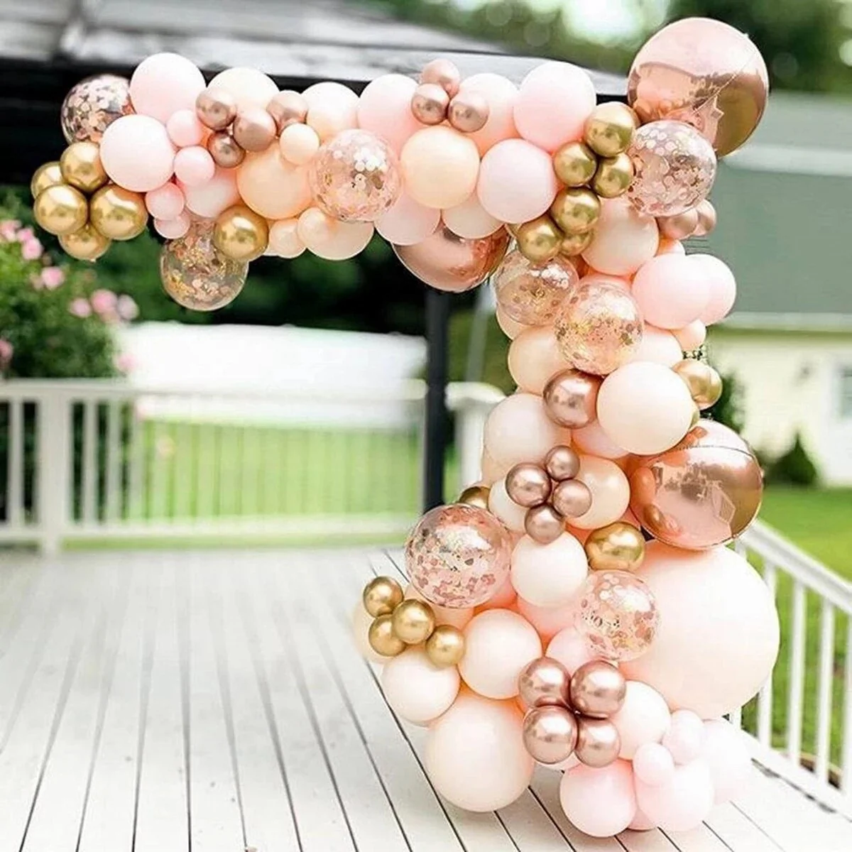 HULIANFU Macaron Pink Balloon Garland Arch Kit Wedding Birthday Party Decoration Kids Globos Rose Gold Confetti Latex Ballon Baby Shower - Deanwangkt