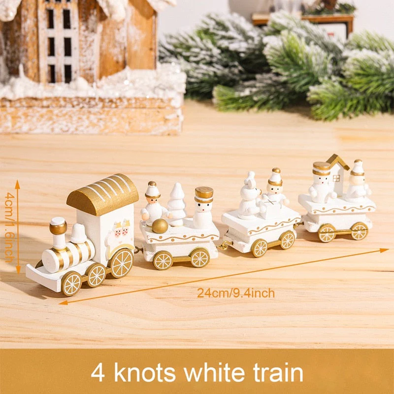 HULIANFU Merry Christmas Wooden Train Ornament Christmas Decoration For Home Santa Claus Gift Natal Navidad Noel  New Year Xmas Decor - Deanwangkt