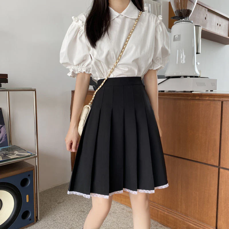 Hulianfu Skirts Pleated Women High Waist Summer Knee-length Preppy Style Harajuku Y2k Hot Sale Street School Cosplay Casual Female Faldas - Deanwangkt