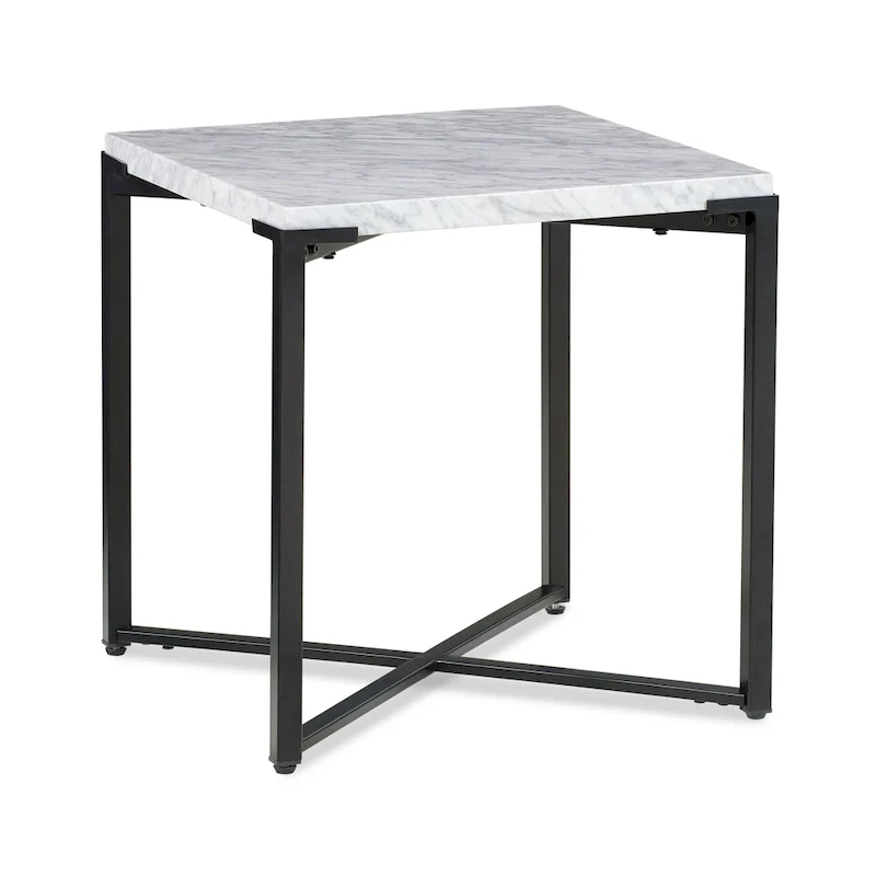 Saxon End Table in Matte Black