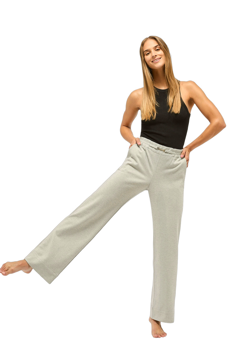 Freizeithose aus Flanell Jersey für Damen – Rückansicht