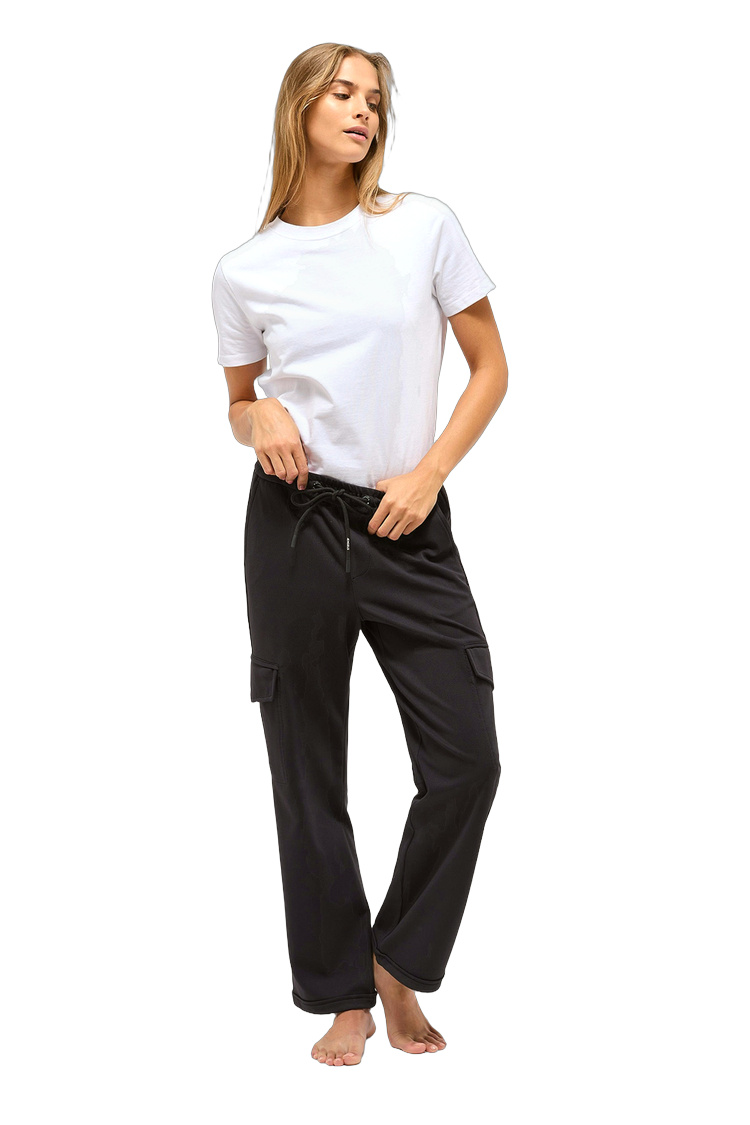 Gerade Passform Cargohose mit Cargo Taschen – Rückansicht