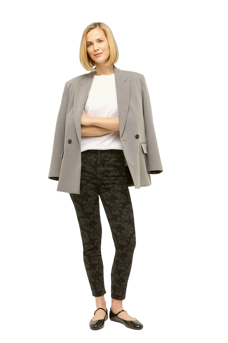 Hose mit Elasthan für Damen – Rückansicht