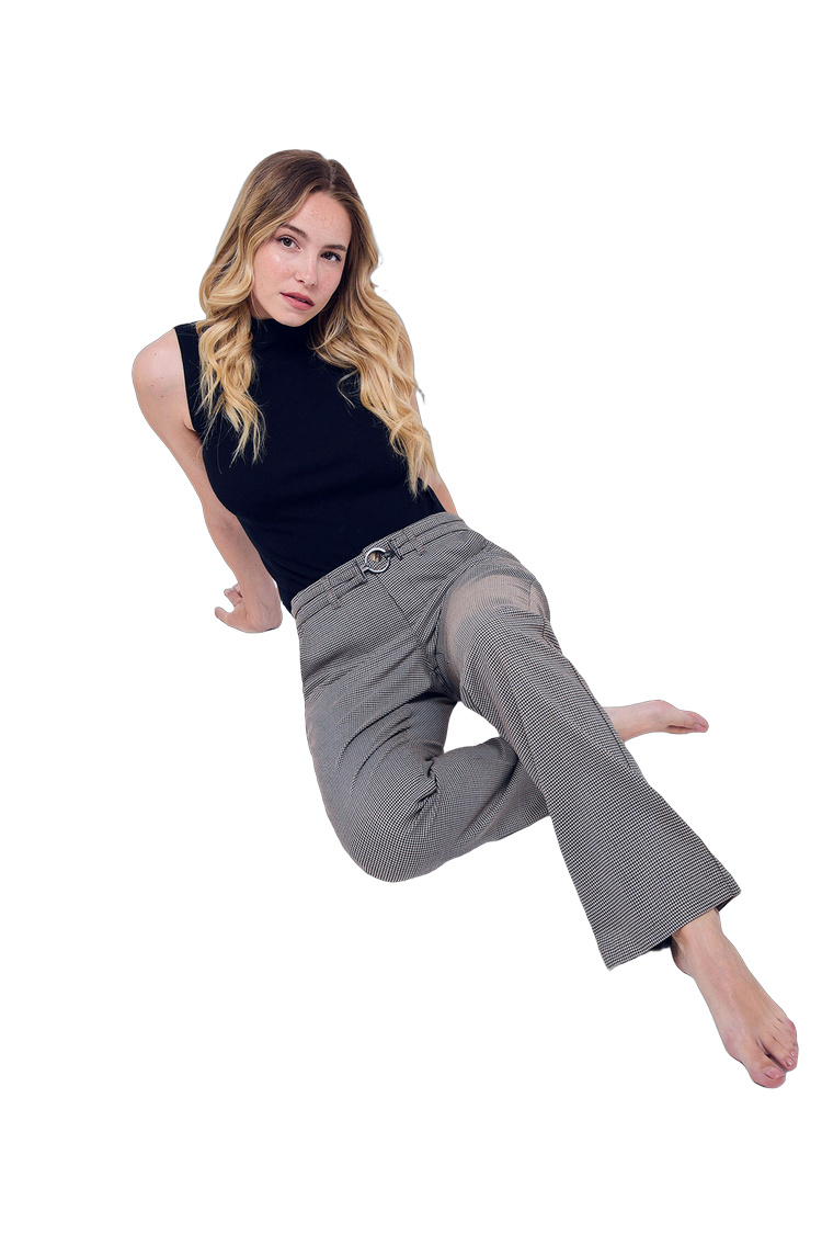 Hose mit Elasthan und Viskose – Rückansicht